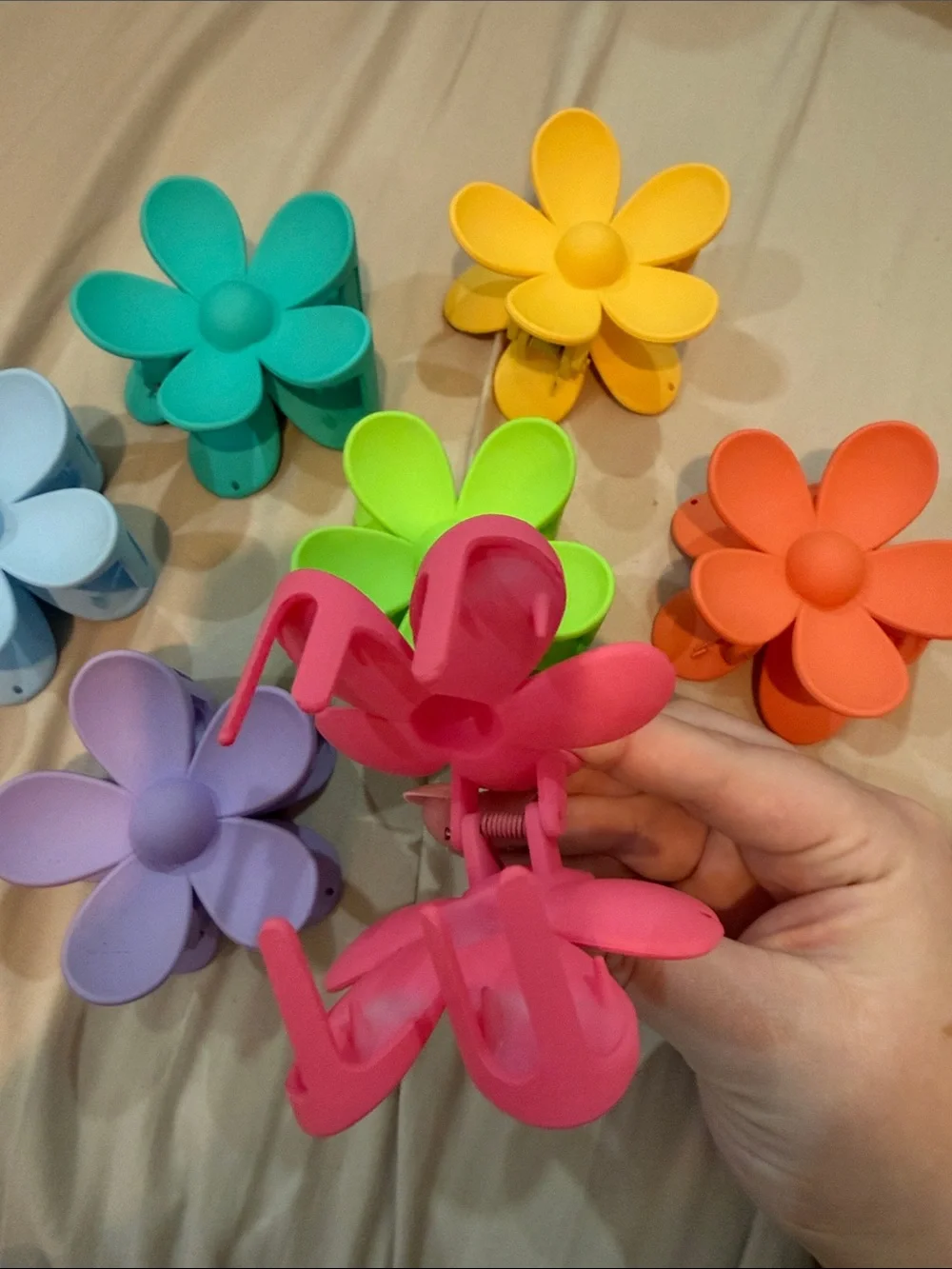 Bright Flower Clip Set - Multicolor Daisy Hair/Accessory Clips